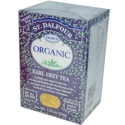 St. Dalfour, オーガニック、アールグレイ･ティー、25ティーバッグ、1.75 oz (50 g) (Discontinued Item)