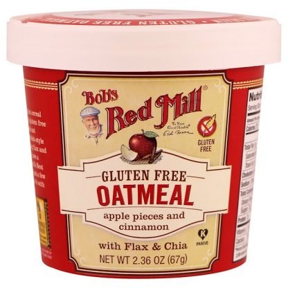 Bob's Red Mill, オートミール、リンゴのかけらとシナモン、2.36 oz (67 g)