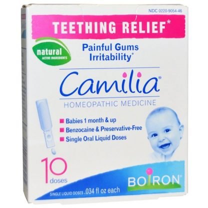 Boiron, カミリア、 歯の生えかけ痛み緩和、 10 回分、 各.034 fl oz (Discontinued Item)