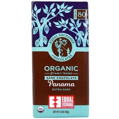 Equal Exchange, オーガニック、ダークチョコレート、パナマエクストラダーク、カカオ80％、80g（2.8オンス）