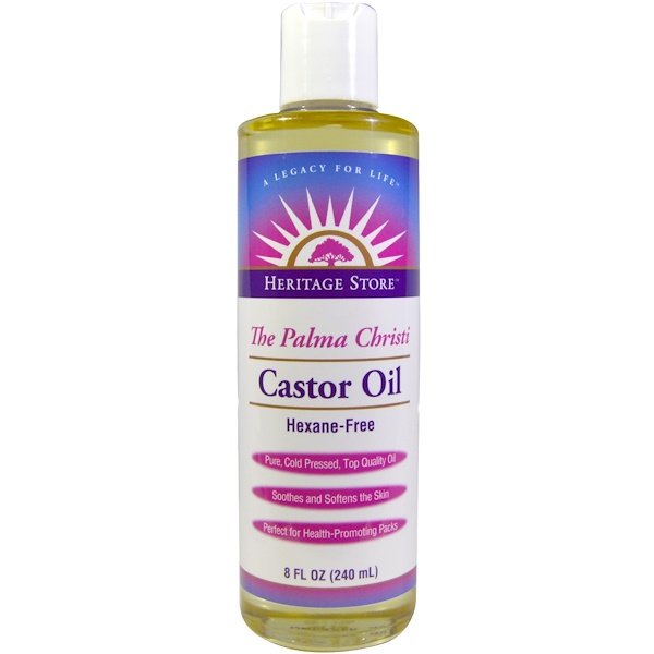 Heritage Store, トウゴマ(The Palma Christi), ヒマシ油, 8液量オンス(240 ml)