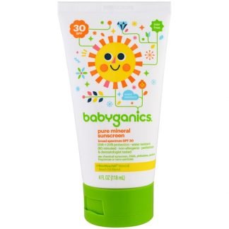 BabyGanics, 純粋ミネラル日焼け止めローション, SPF 30, 4 oz (118 ml)