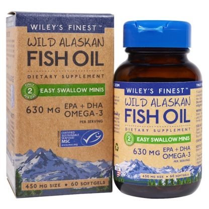 Wiley's Finest, ワイルド・アラスカン・フィッシュオイル、イージースワロー・ミニ、450 mg、ソフトジェル60錠