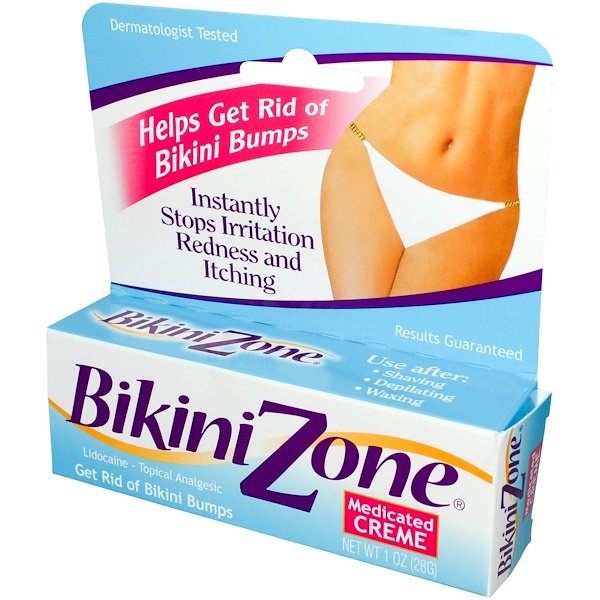 Bikini Zone, 薬用クリーム、 ビキニラインの腫れを緩和、 1 oz (28 g) (Discontinued Item)