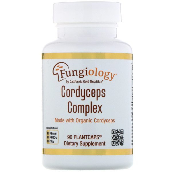 California Gold Nutrition, Fungiology(ファンジャイオロジー)、冬虫夏草コンプレックス、植物性カプセル90粒
