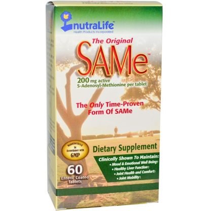 NutraLife, ザ・オリジナル SAM-e (S-Adenosyl-L-Methionine), 200 mg, 60 腸溶性錠剤