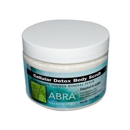 Abra Therapeutics, 細胞デトックス ボディスクラブ、グレープフルーツ & ジュニパー、10オンス (283 g)