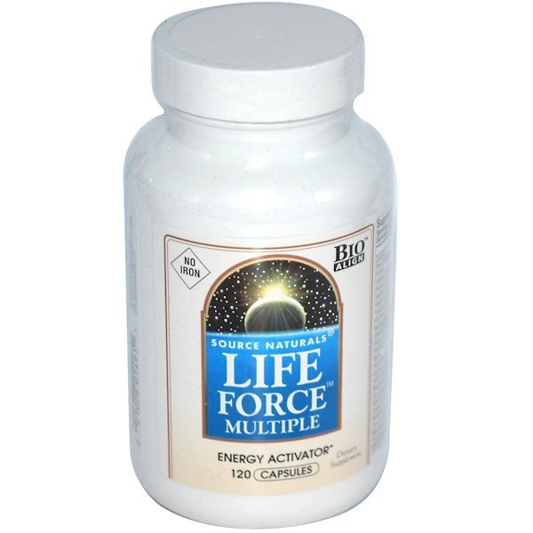 Source Naturals, ライフフォース・マルチプル、 鉄分なし、 120カプセル