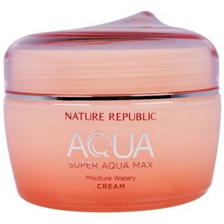 Nature Republic, アクア、スーパー・アクアマックス、モイスチャー・ウォータリークリーム、2.70 液体オンス（80 ml）