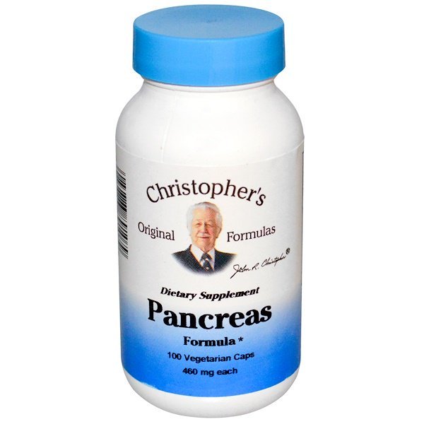 Christopher's Original Formulas, すい臓用フォーミュラ、 460 mg、 100 植物性カプセル