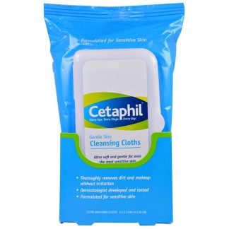 Cetaphil, ジェントルスキンクレンジングクロス, 25枚 (ウェットタイプ), 5.0 x 7.9 (12 x 20 cm)