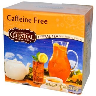 Celestial Seasonings, ローストチコリ入りハーブティー、カフェインレス、40ティーバッグ、2.6 oz (74 g)