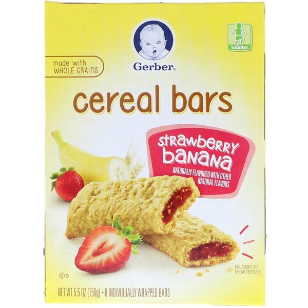 Gerber, Cereal Bars, Strawberry Banana, 8 Bars, 5.5 oz (156 g)
