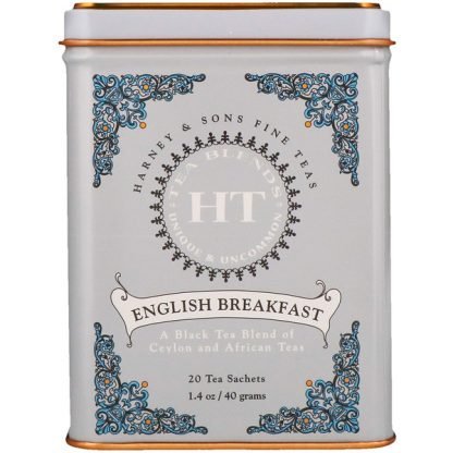 Harney & Sons, HTティーブレンド、イングリッシュブレックファスト、ティーバッグ20袋、40g（1.4oz）