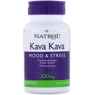 Natrol, カバカバ、200mg、カプセル30粒