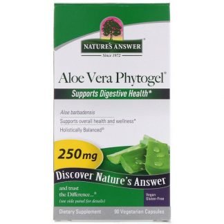 Nature's Answer, アロエベラ植物ゼリー, 250 mg, 90粒（ベジタリアンカプセル）