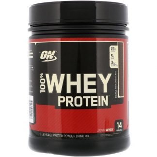 Optimum Nutrition, 100%ホエイプロテイン、ダブルリッチチョコレート、1 lb (454 g)