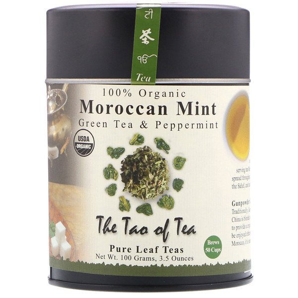 The Tao of Tea, 100% オーガニック・グリーンティ、モロッカン・ミント3.5 オンス(100 g)