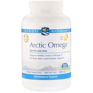 Nordic Naturals, Arctic Omega（アークティックオメガ）、レモン、1,000mg、ソフトジェル180粒