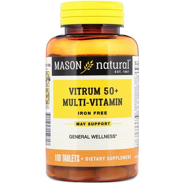 Mason Natural, Vitrum 50+ Multi-Vitamin, 100 Tablets