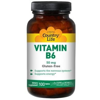 Country Life, ビタミン B6、50 mg、100 錠