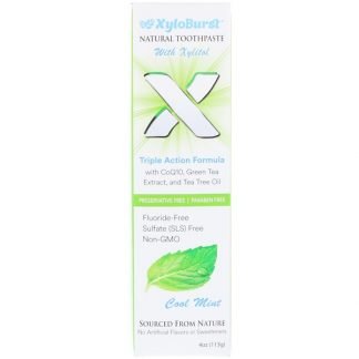 Xyloburst, キシリトール入りナチュラル 歯磨きペースト、クールミント、4 oz (113 g)