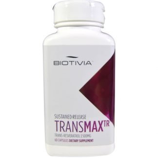 Biotivia, Transmax TR、トランス・レスベラトロル、500 mg、持続放出タブレット 60錠