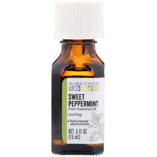 Aura Cacia, Pure Essential Oil, Sweet Peppermint, .5 fl oz (15 ml)