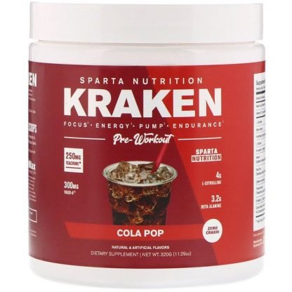 Sparta Nutrition, クラーケン、プレワークアウト、コーラポップ、11.29オンス (320 g)