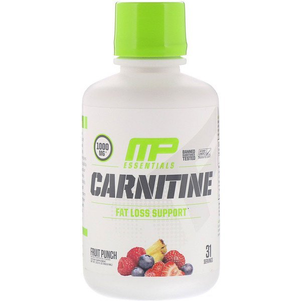MusclePharm, Essentials, Liquid Carnitine, Fruit Punch, 1000 mg, 15.5 fl oz (458.8 ml)