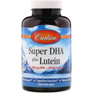 Carlson Labs, スーパーDHA＋ルテイン、ソフトジェル120粒