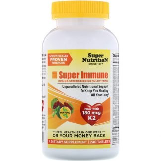 Super Nutrition, スーパー 免疫、 免疫強化 マルチビタミン、 240タブレット