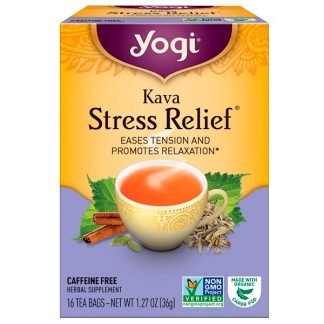 Yogi Tea, ストレス緩和カワカワ（カバ）（Kava Stress Relief）, カフェインフリー, 16ティーバッグ, 1.27 oz （36 g）