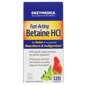 Enzymedica, ベタインHCI, 120カプセル
