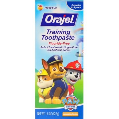 Orajel, パウパトロール・トレーニング練り歯磨き、フッ化物不使用、フルーティーファン味、1.5 oz (42.5 g)