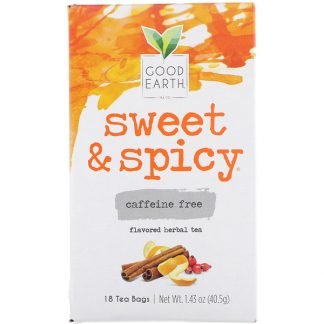 Good Earth Teas, オリジナル・ スイート & スパイシー® ハーブティーブレンド, カフェインフリー, ティーバッグ 18 袋, 1.43 オンス (41 g)