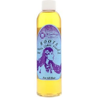 WiseWays Herbals, ルーツ、アップルサイダービネガー ヘアーリンス、すべての髪質、8 oz (236 ml)