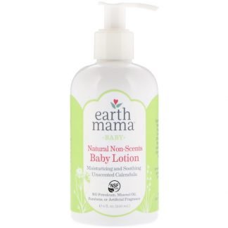 Earth Mama, ベビー、ナチュラル無香、ベビーローション、無香キンセンカ、8液量オンス (240 ml)
