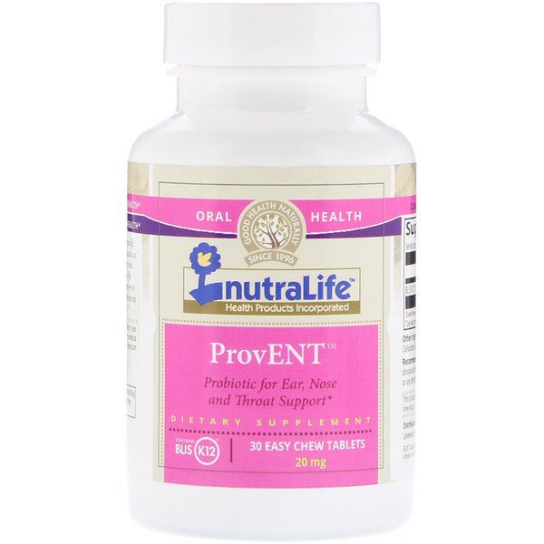 NutraLife, ブリスK12入りプロヴェント、20 mg、飲みやすいチュウタブレット30錠