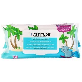 ATTITUDE, エコワイプ、無香料、72枚