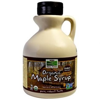 Now Foods, オーガニックメープルシロップ、グレードA、ダークカラー、16 fl oz (473 ml)