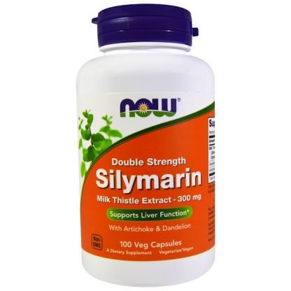 Now Foods, シリマリン、マリアアザミエキス チョウセンアザミとタンポポ使用、強度2倍、300 mg、植物性カプセル 100粒