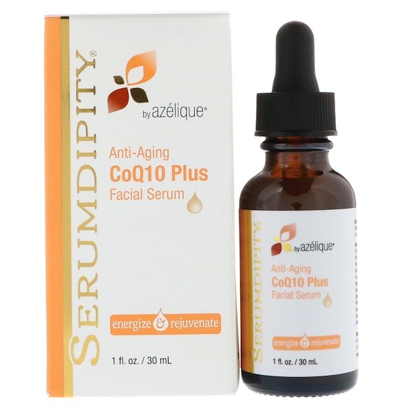 Azelique, セラムディピティ、アンチエイジングCoQ10プラス、フェイシャルセラム、1液量オンス(30ml)