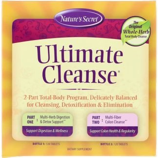 Nature's Secret, アルティメットクレンズ、2パートトータルボディプログラム、2ボトル、各120錠