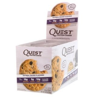Quest Nutrition, プロテインクッキー、オートミールレーズン、12パック、各2.22 oz (63 g)