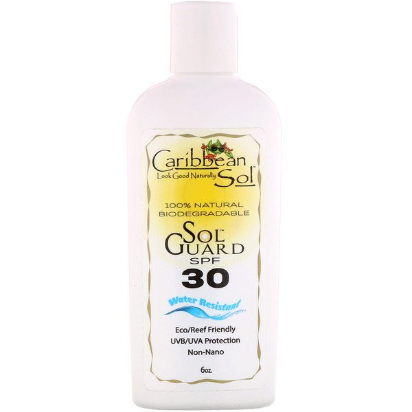 Caribbean Solutions, ソルガードSPF30、 耐水性、6 oz