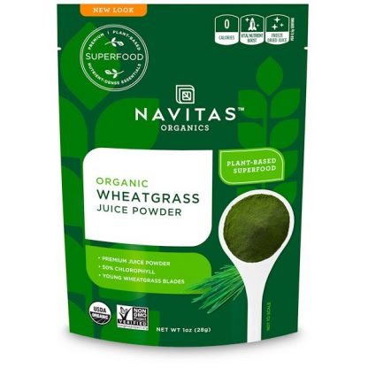 Navitas Organics, オーガニック, ウィートグラス（小麦草）, フリーズドライドウィートグラス（小麦草）パウダー, 1オンス（28 g）