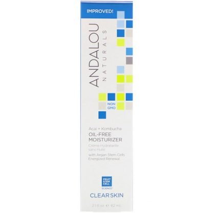 Andalou Naturals, オイルフリー・モイスチャライザー、アカイ + 昆布茶、2.1 液体オンス（62 ml）