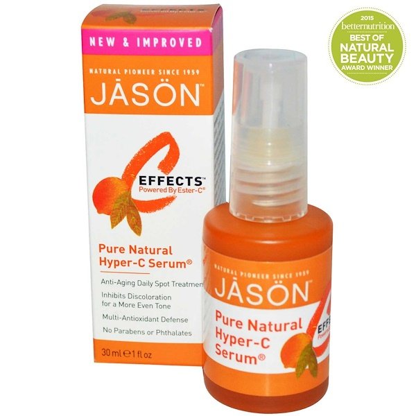 Jason Natural, C-エフェクツ, ハイパー-C セーラム, アンチエイジング デイリー スポット トリートメント, 1 fl oz (30 ml)