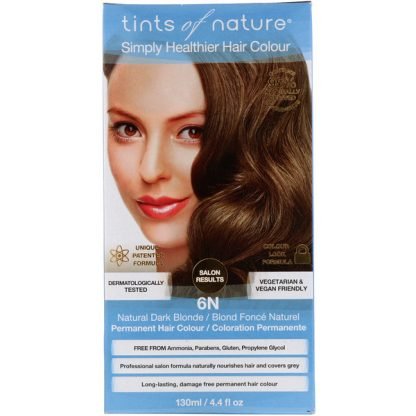 Tints of Nature, パーマネントカラー, ナチュラルダークブロンド,  6N, 4.4 液量オンス (130 ml) (Discontinued Item)